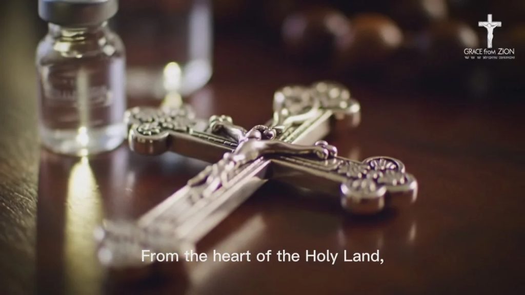 Olive wood cross and keepsafe stories from the Holy Land