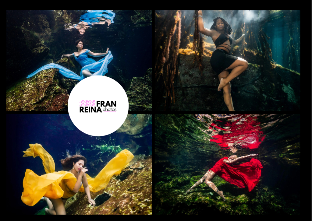 Underwater Photoshoot Outfit Ideas by Fran Reina Photography for Cenote Elegance Underwater Photoshoot Outfit Ideas by Fran Reina Photography for Cenote Elegance